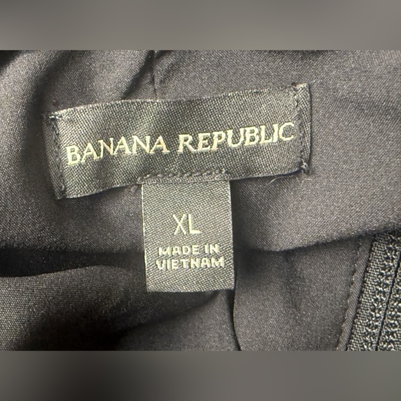 Banana Republic Women's XL Black Full Zip Windbreaker Bomber Jacket Pockets - Picture 7 of 12